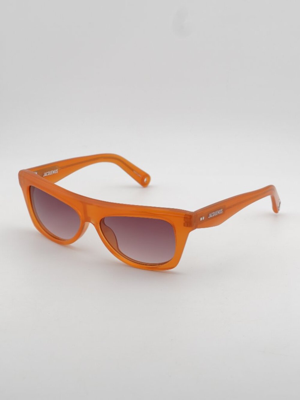 Jacquemus PINA JAC/58 C3 Sunglasses Orange Cat Eye Frame, Violet Lenses